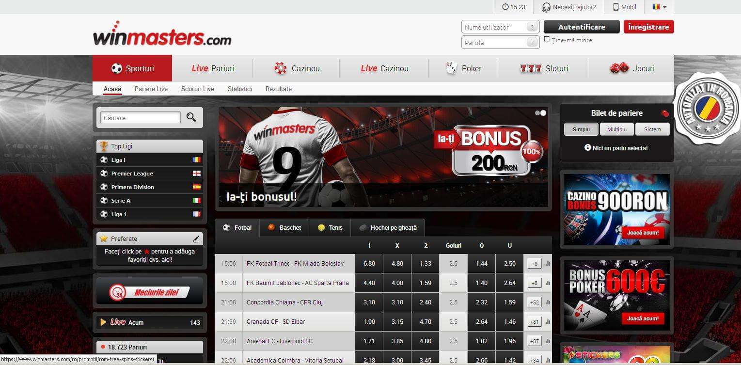 Pariuri de noroc Winmasters online
